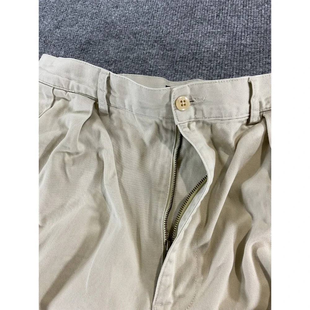 Polo Ralph Lauren Tyler Men's Shorts 36 Beige Khaki 100% Cotton Pleated Casual C